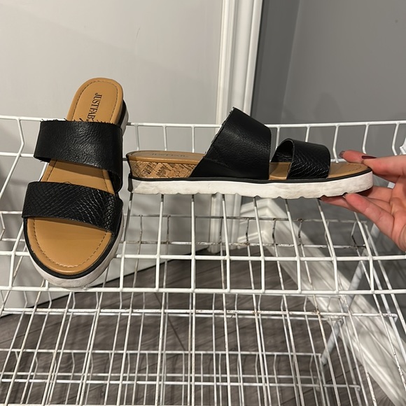 Just Fab Lark Slip on Sandals - Picture 3 of 4